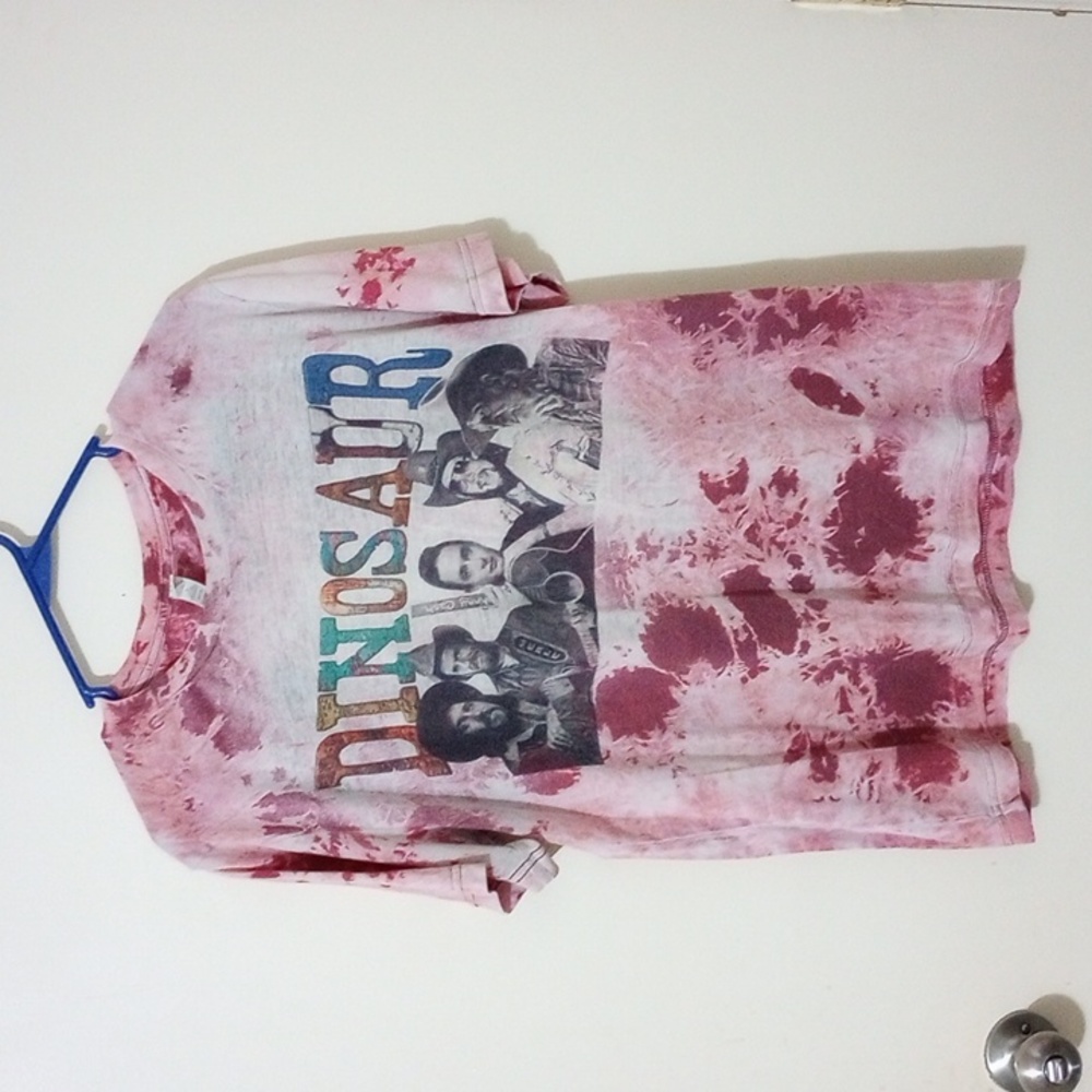 Canvas tie-dye T-shirt unisex size large short sleeve logo country stars